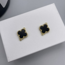 Коннектор в стиле Van Cleef чёрный 20*15мм