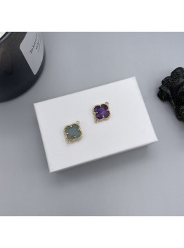 Коннектор в стиле Van Cleef из натурального камня 22*16мм