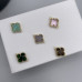 Коннектор в стиле Van Cleef с ювелирным стеклом 16*12мм
