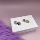 Швензы в стиле Van Cleef с темным отливом перламутра 12мм